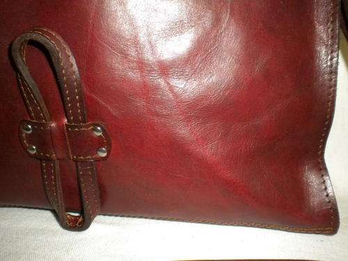 oxblood leather briefcase