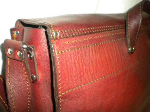 oxblood leather briefcase
