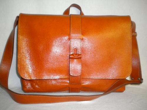 chestnut postman briefcase