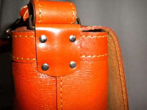 leather postman briefcase chestnut