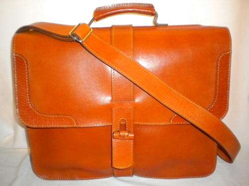 Leather Teacher Briefcase Chestnut