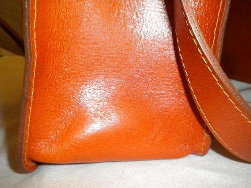 leather chestnut briefcase
