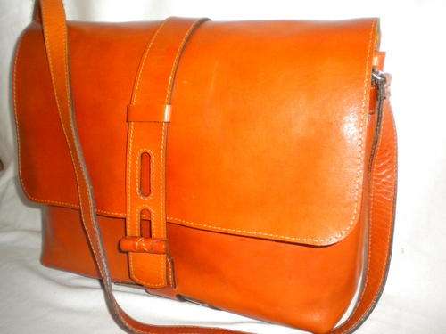chestnut leather briefcase