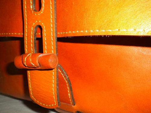 leather briefcase chestnut