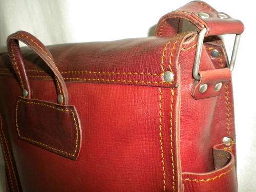 oxblood handbag
