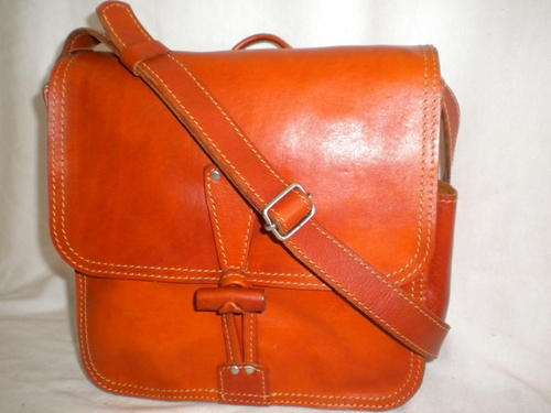 Leather Satchel Handbag Chestnut