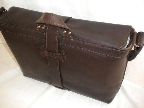posman briefcase chocolate leather