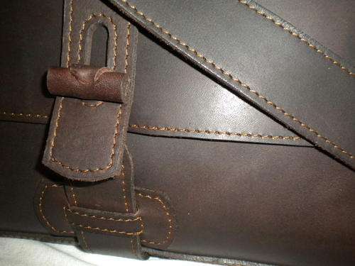 leather postman briefcase chocolate brown