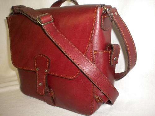Leather Satchel Handbag Oxblood