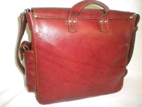 oxblood leather satchel