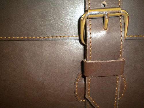 leather comapct brief
