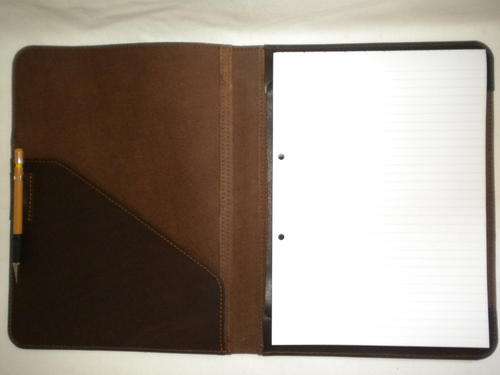 Combination A4 leather cover, chocolate brown