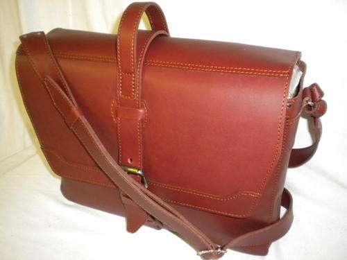 Leather Wanderer Laptop Briefcase (15,6 inch screen) TAN,