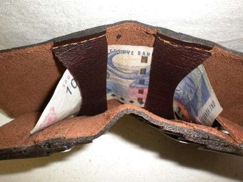 Leather magic wallet CHOC BROWN,  FREE SHIPPING!!