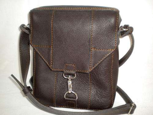 FREE SHIPPING!!! Leather Safari medium COFFEE BROWN.