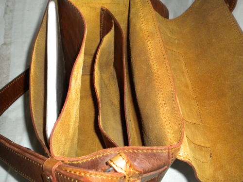 Leather Ipad Badger Briefcase DIVIDER MEDIUM, (A4 size), ANTIQUE BROWN!