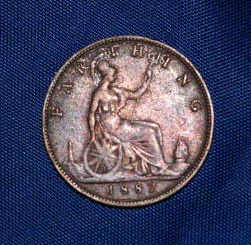 1887 BRITISH FARTHING