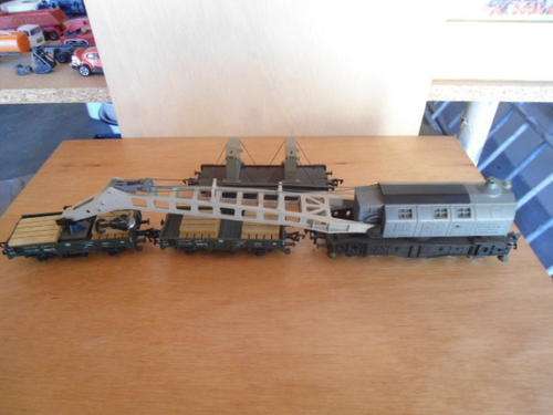 Fleischmann H0 Rail crane with support wagons