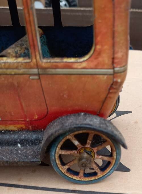 Vintage Modern Toys Tin Plate Car