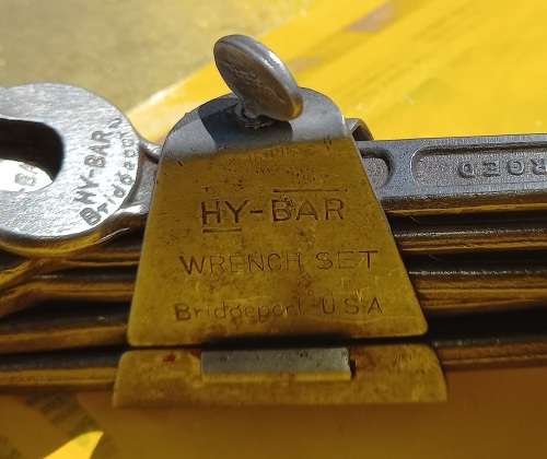 VINTAGE BRIDGEPORT `HY-BAR` DOUBLE OPEN END SPANNER SET OFFSET