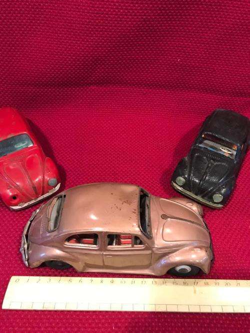 Three rare Bandai VW beetles for spares, repairs or refurbish.