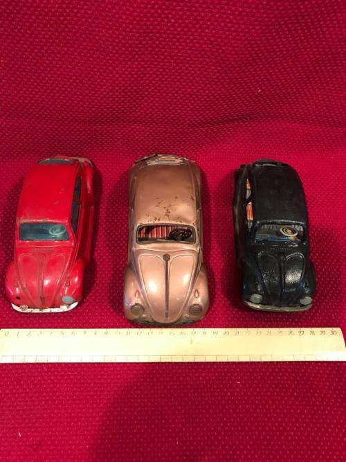 Three rare Bandai VW beetles for spares, repairs or refurbish.