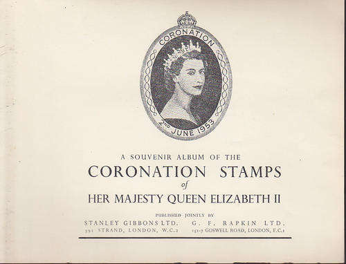 SPRINGBACK ALBUM CONTAINING QEII CORONATION STAMPS FROM VARIOUS COUNTRIES 1953 ALL MH