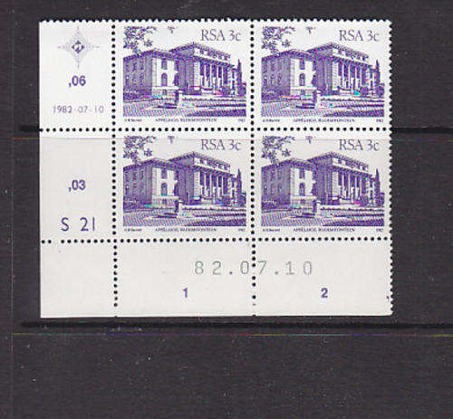CONTROL BLOCK - AS PER SCAN -  RSA - MNH 4TH DEFINITIVE