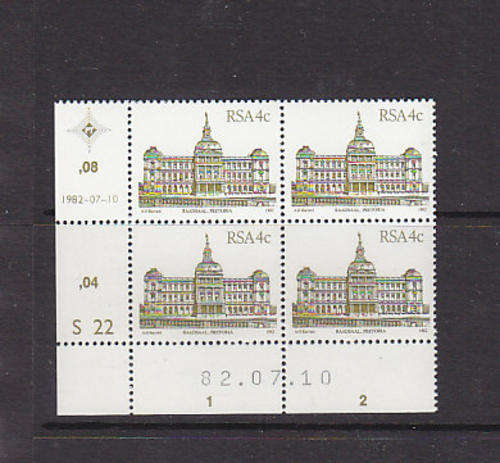 CONTROL BLOCK - AS PER SCAN -  RSA - MNH 4TH DEFINITIVE