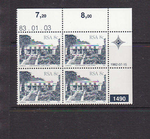 CONTROL BLOCK - AS PER SCAN -  RSA - MNH 4TH DEFINITIVE