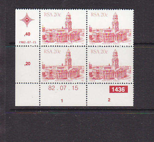CONTROL BLOCK - AS PER SCAN -  RSA - MNH 4TH DEFINITIVE