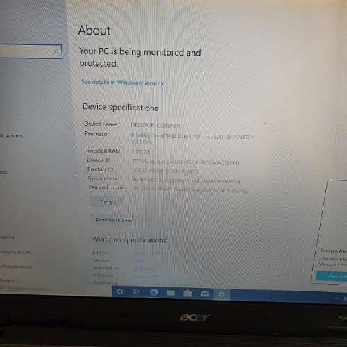 Acer TravelMate 5720 | Intel Core 2 Duo T7500 | 2.20GHz | 2GB DDR2 RAM | 200GB HD (READ)