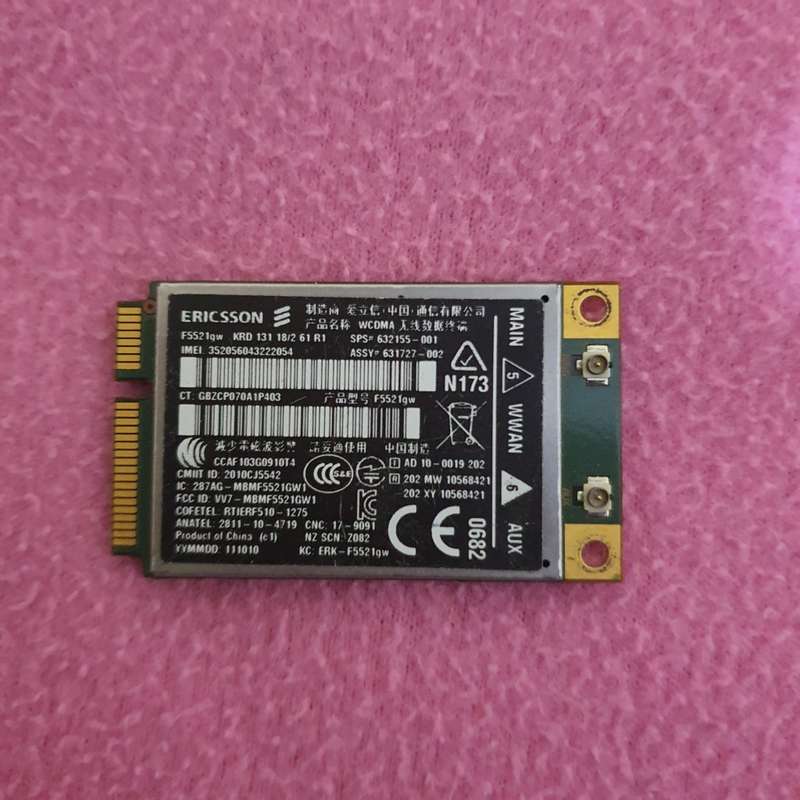 Ericsson F5521GW HSPA+ 21Mbps 3G WWAN PCI-E Card For HP (632155-001)