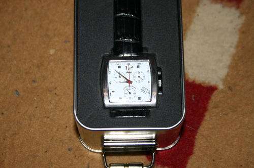 Brand new Mens Jeep mens watch with black leather strap, Chronograph