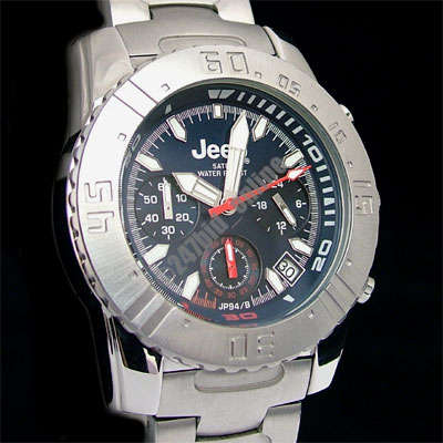 MENS JEEP STAINLESS STEEL CHRONOGRAPH WATCH