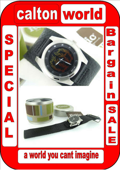 Brand New Mens Relic Flames watch by Fossil in TIN