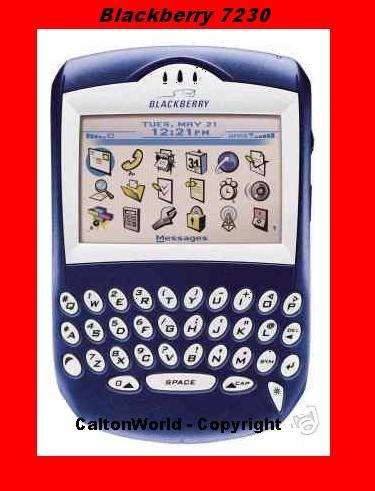 GENUINE Blackberry 7230 - UNLOCKED / SIM FREE + charger