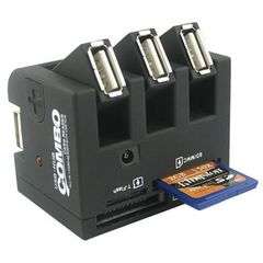 COMBO CARD READER ALL IN 1 CARD READER AND 3 PORT USB HUB