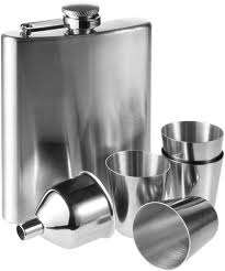 FLACHMANN 7 PIECE HIP FLASK SET - 210ml -GREAT GIFT !