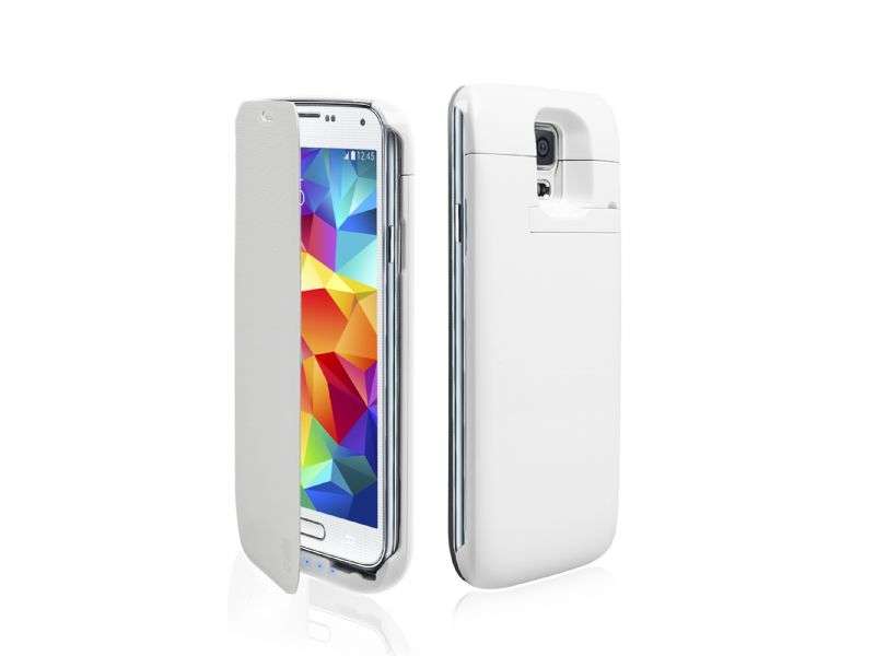 Samsung Galaxy S5 Power Case / Juice Pack 3200mAh | WHITE & BLACK