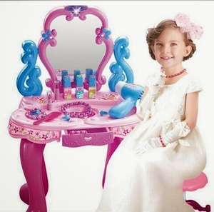 Dressing Table & Mirror for Girls / Glamour Mirror WITH MUSIC,LIGHT AND ACCESSORIES- Best Gift !