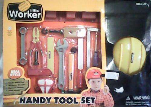 LITTLE WORKER HANDY TOOL SET WITH HARD HAT