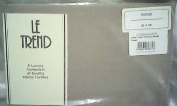 BRAND NEW SEALED IN PACKET OVER LAYS 90 X 90 TAUPE