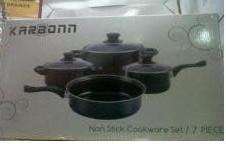 Stunning karbonn non stick cookware set 7 piece brand new sealed in box