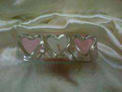 3 x Heart Candles they are cute
