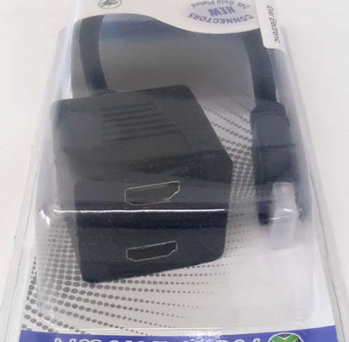 HDMI CABLE ADAPTER 1 MALE T0 2 FEMALE