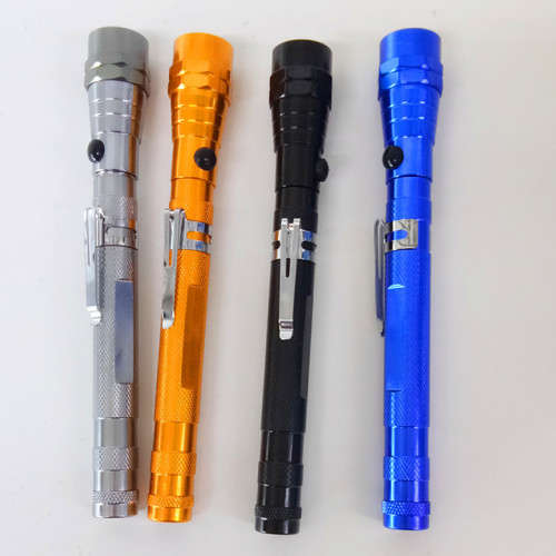 FLEXIBLE FLEXI TORCH TELESCOPIC 3LED MAGNETIC PICK UP TOOL FLASHLIGHT