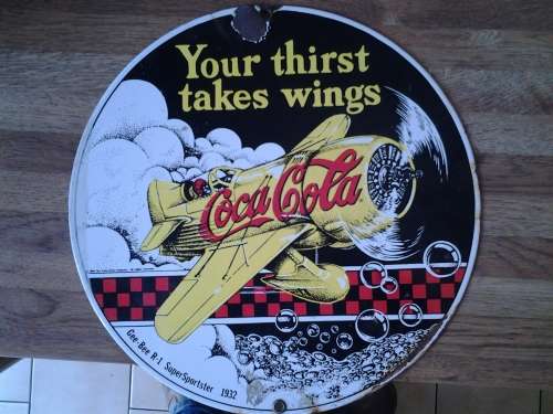 enamel sign