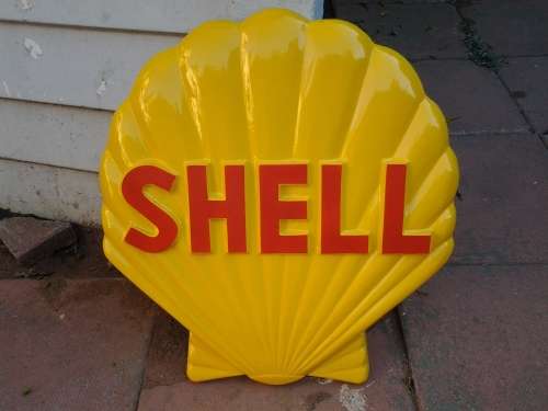 vintage style shell garage sign