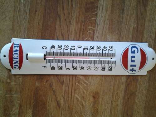 enamel advertising thermometer